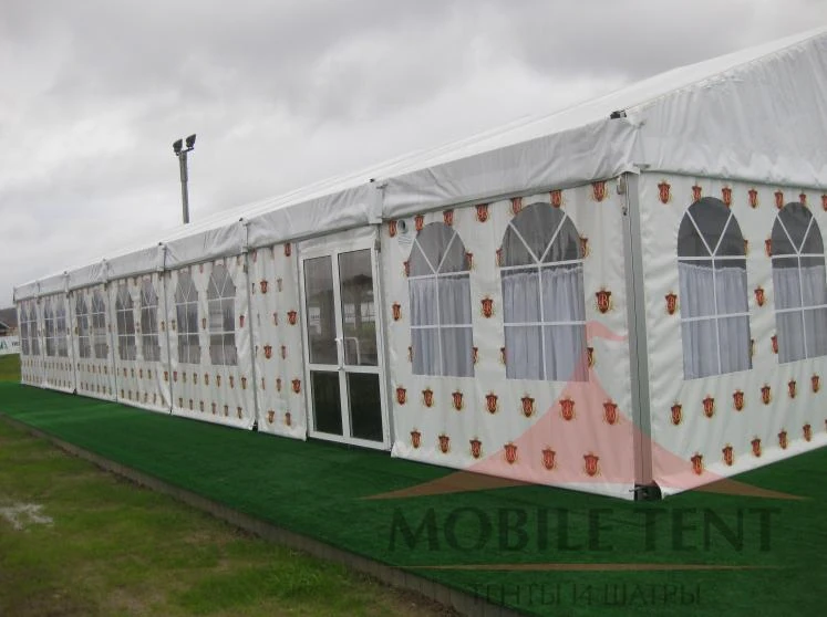 Общий вид шатров на площадке в Архангельске