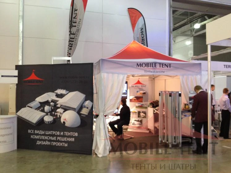 Шатры-пагода на выставке — общий вид