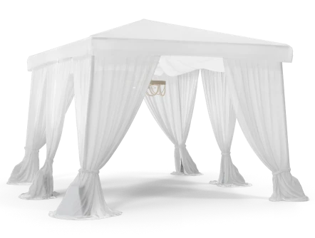 Tent with curtains