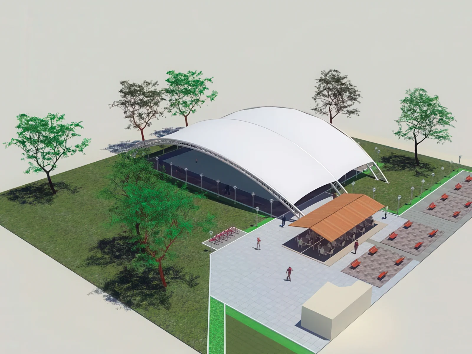 Тентовые сооружения без внутренних опор проект 14