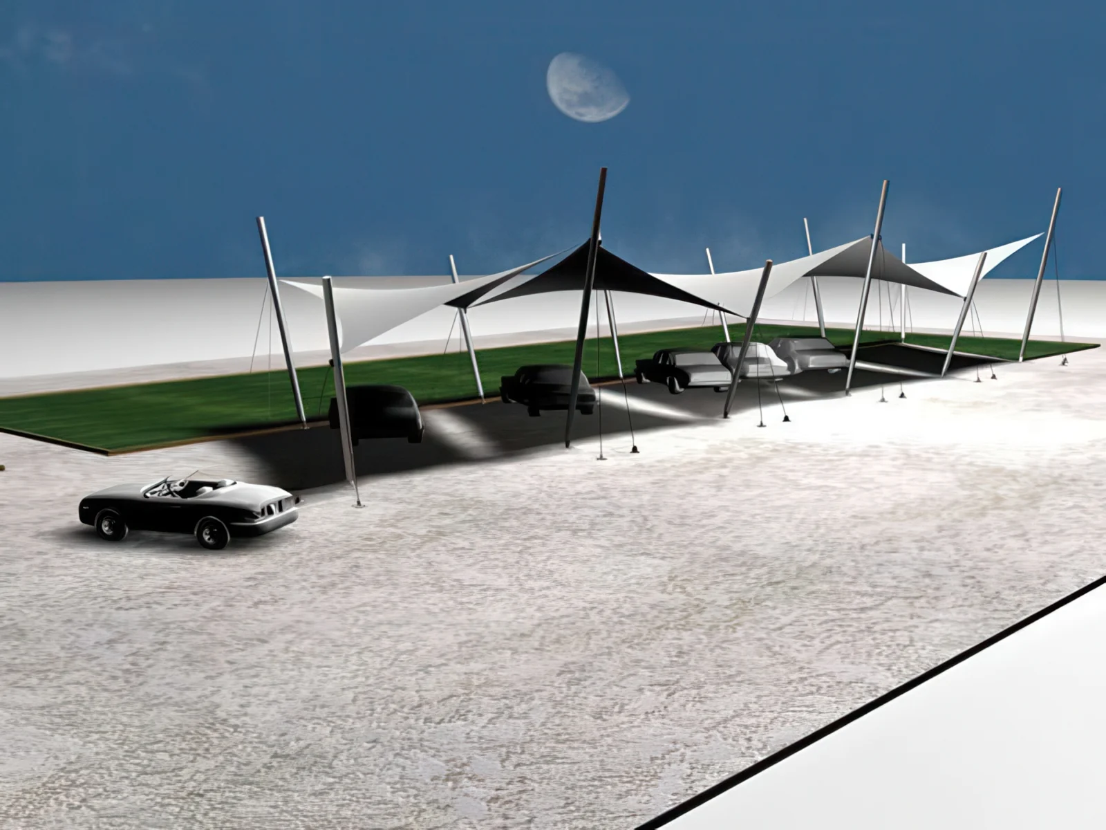 Навесы для автомобильных парковок проект 4