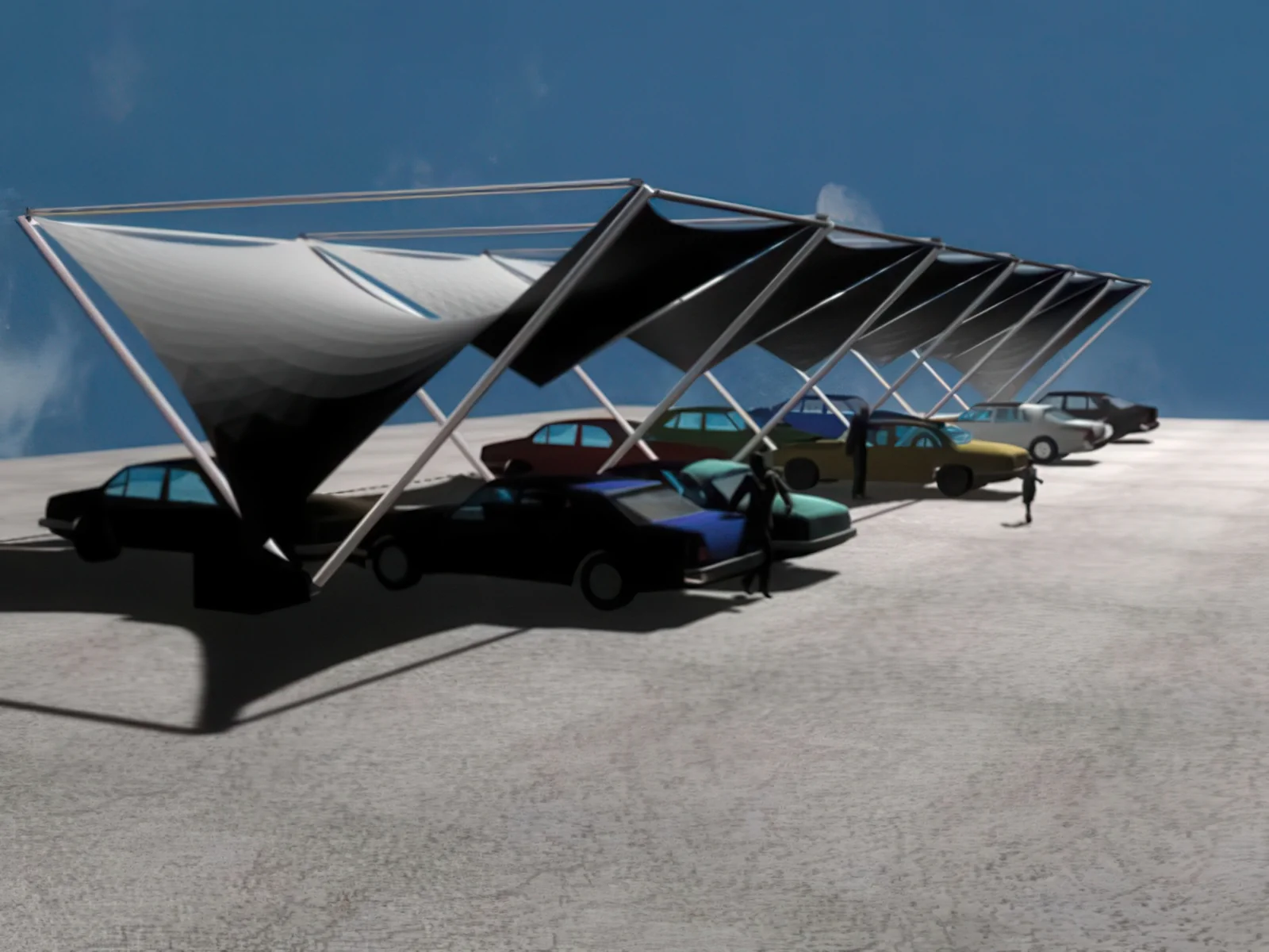 Навесы для автомобильных парковок проект 6