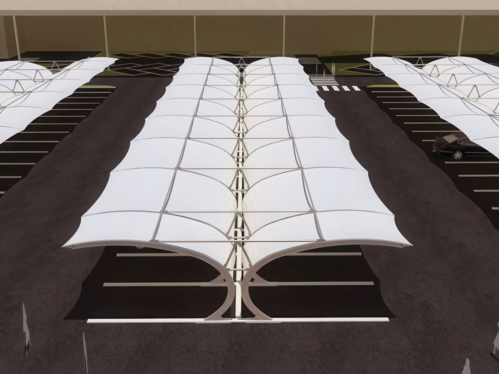 Навесы для автомобильных парковок проект 15