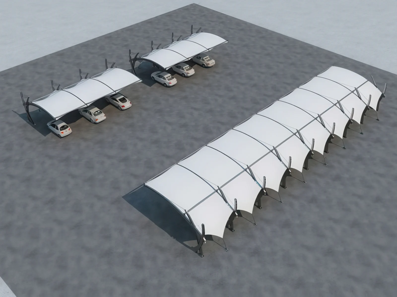 Навесы для автомобильных парковок проект 18