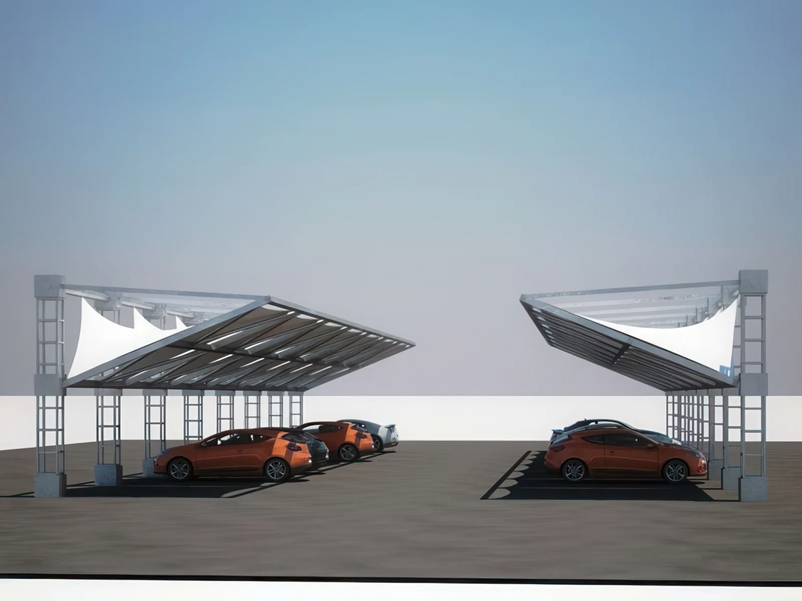 Навесы для автомобильных парковок проект 22