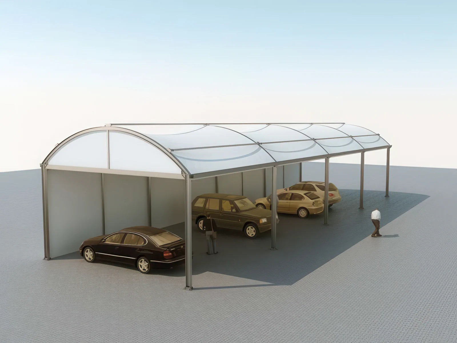 Навесы для автомобильных парковок проект 24