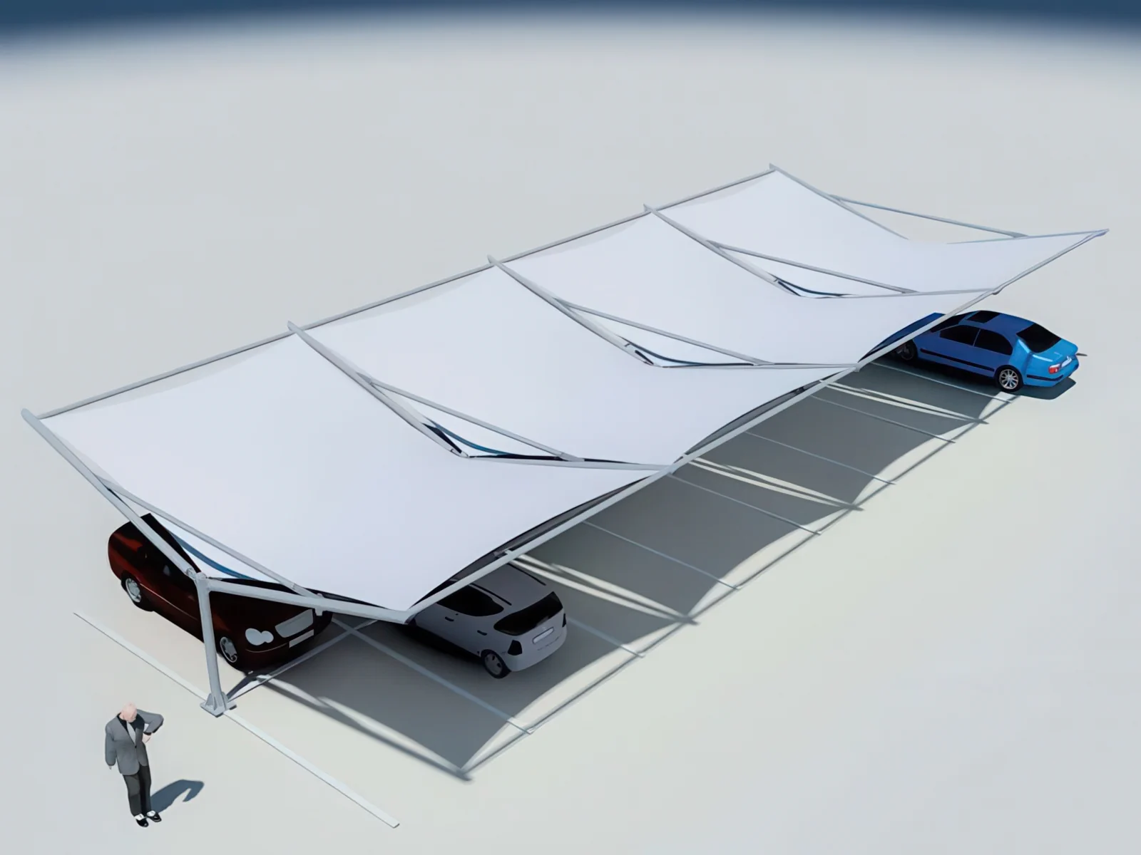 Навесы для автомобильных парковок проект 26