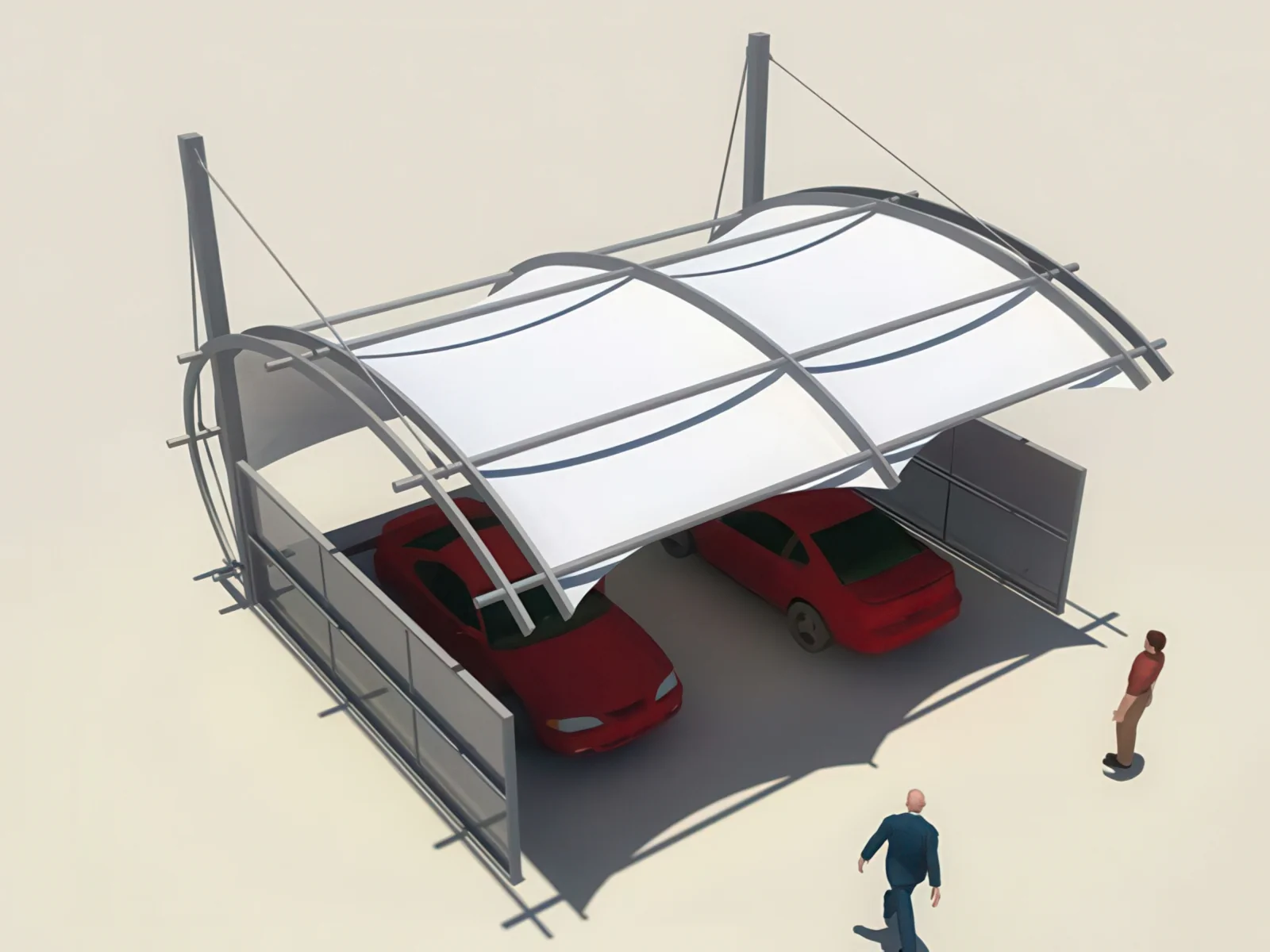 Навесы для автомобильных парковок проект 28