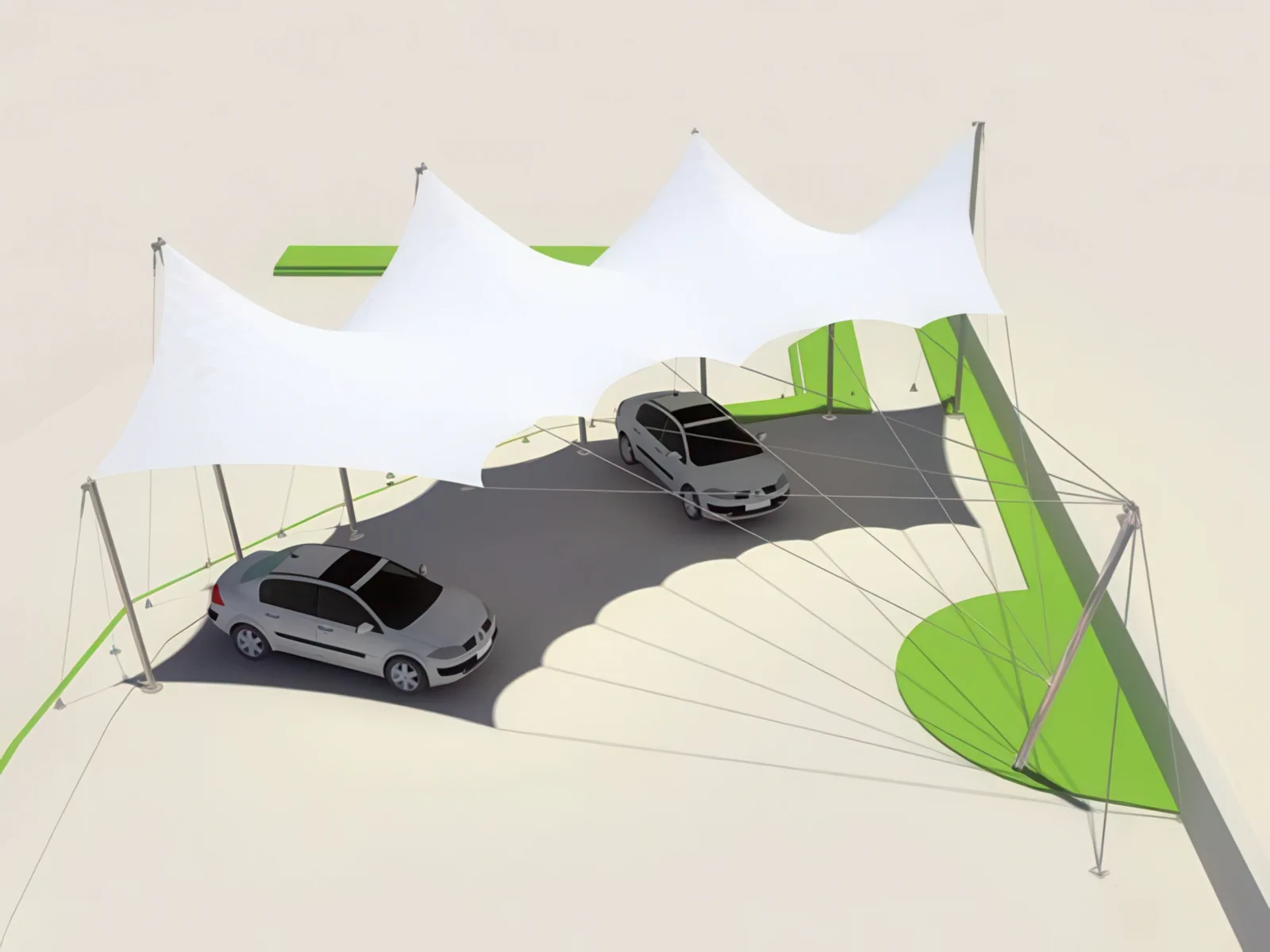 Навесы для автомобильных парковок проект 30