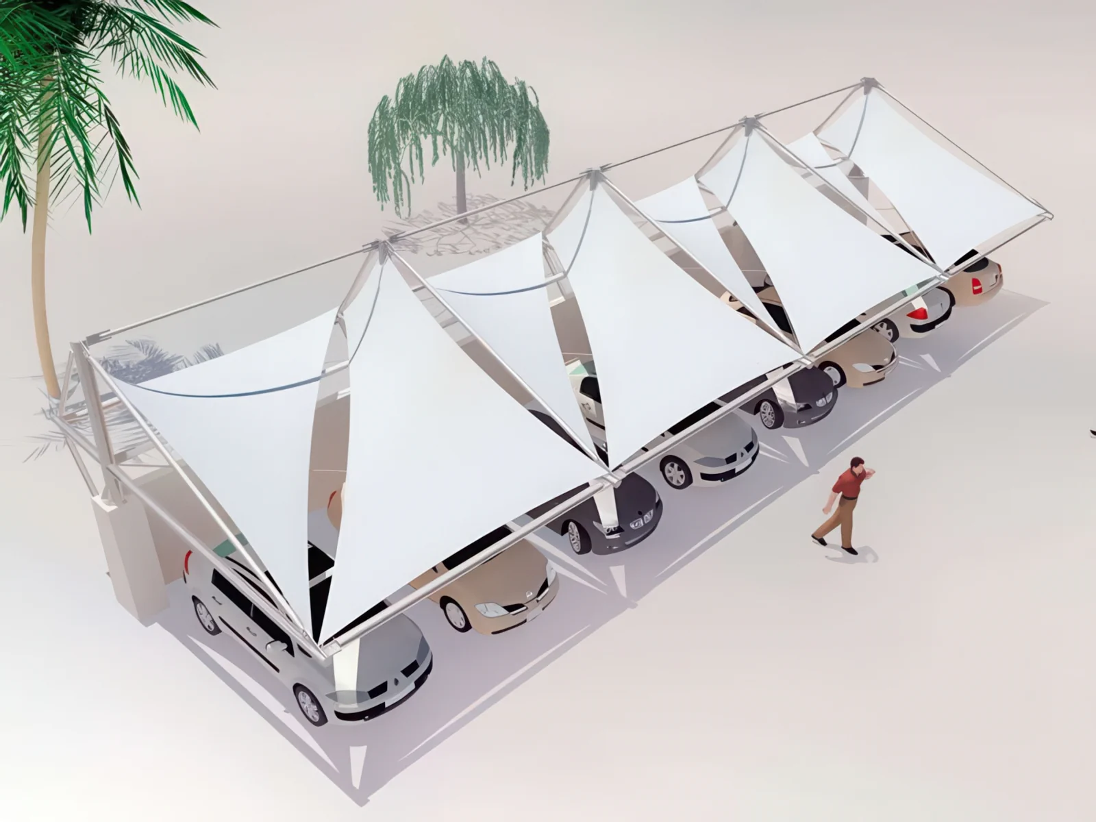 Навесы для автомобильных парковок проект 35