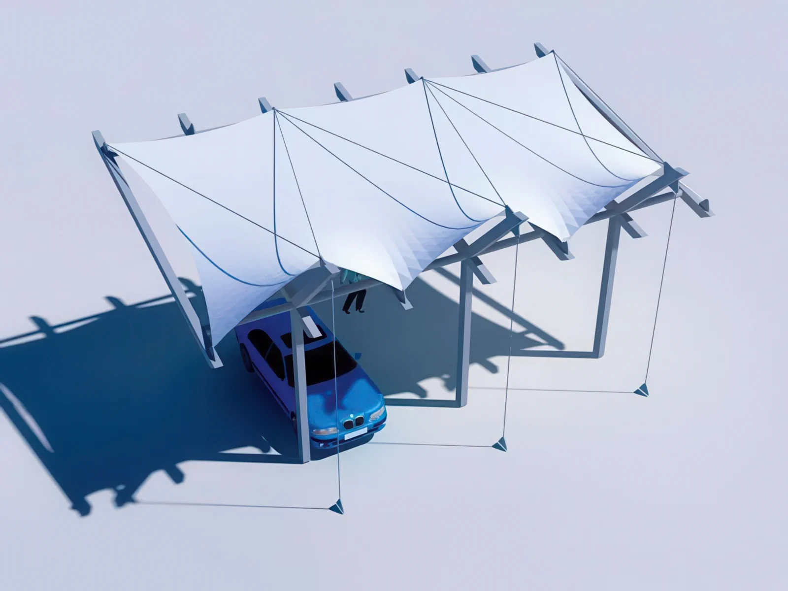 Навесы для автомобильных парковок проект 42