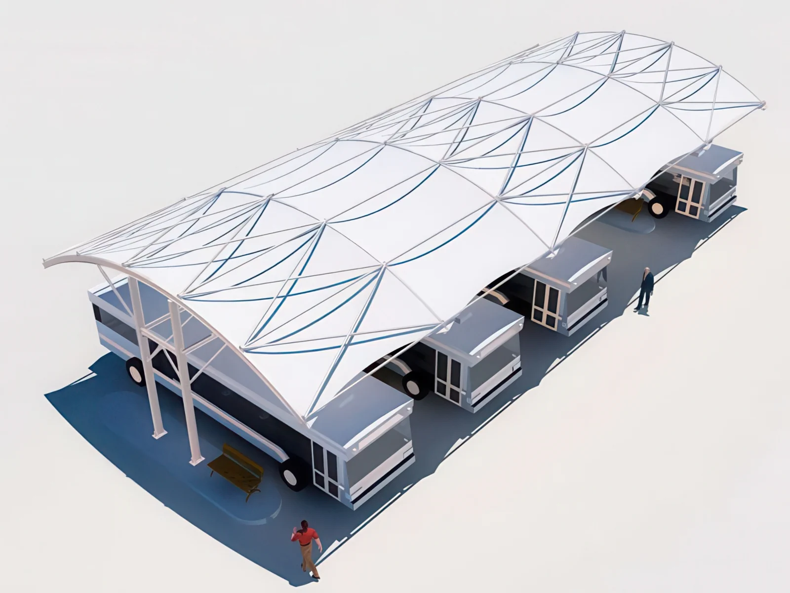 Навесы для автомобильных парковок проект 43