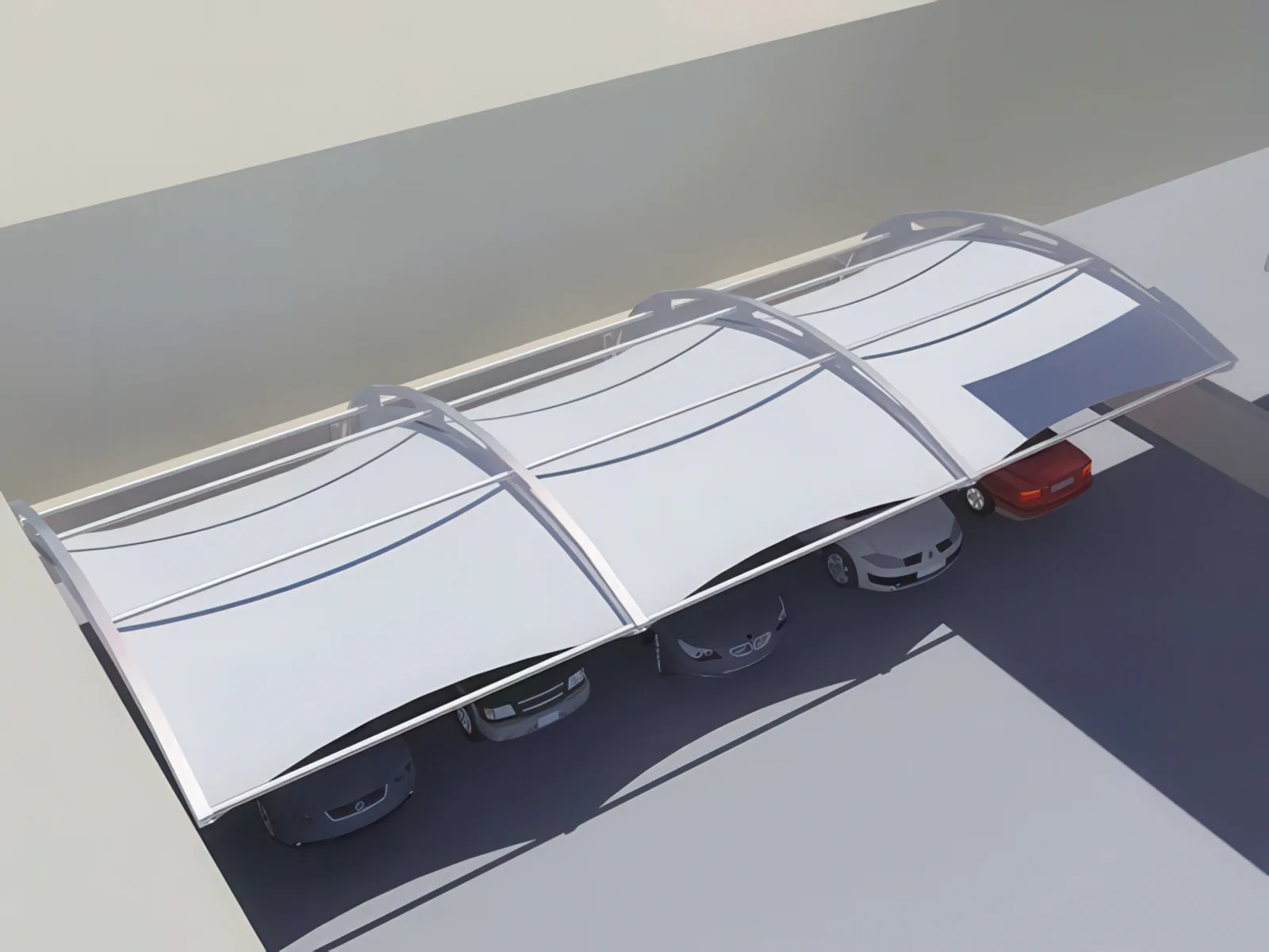 Навесы для автомобильных парковок проект 50