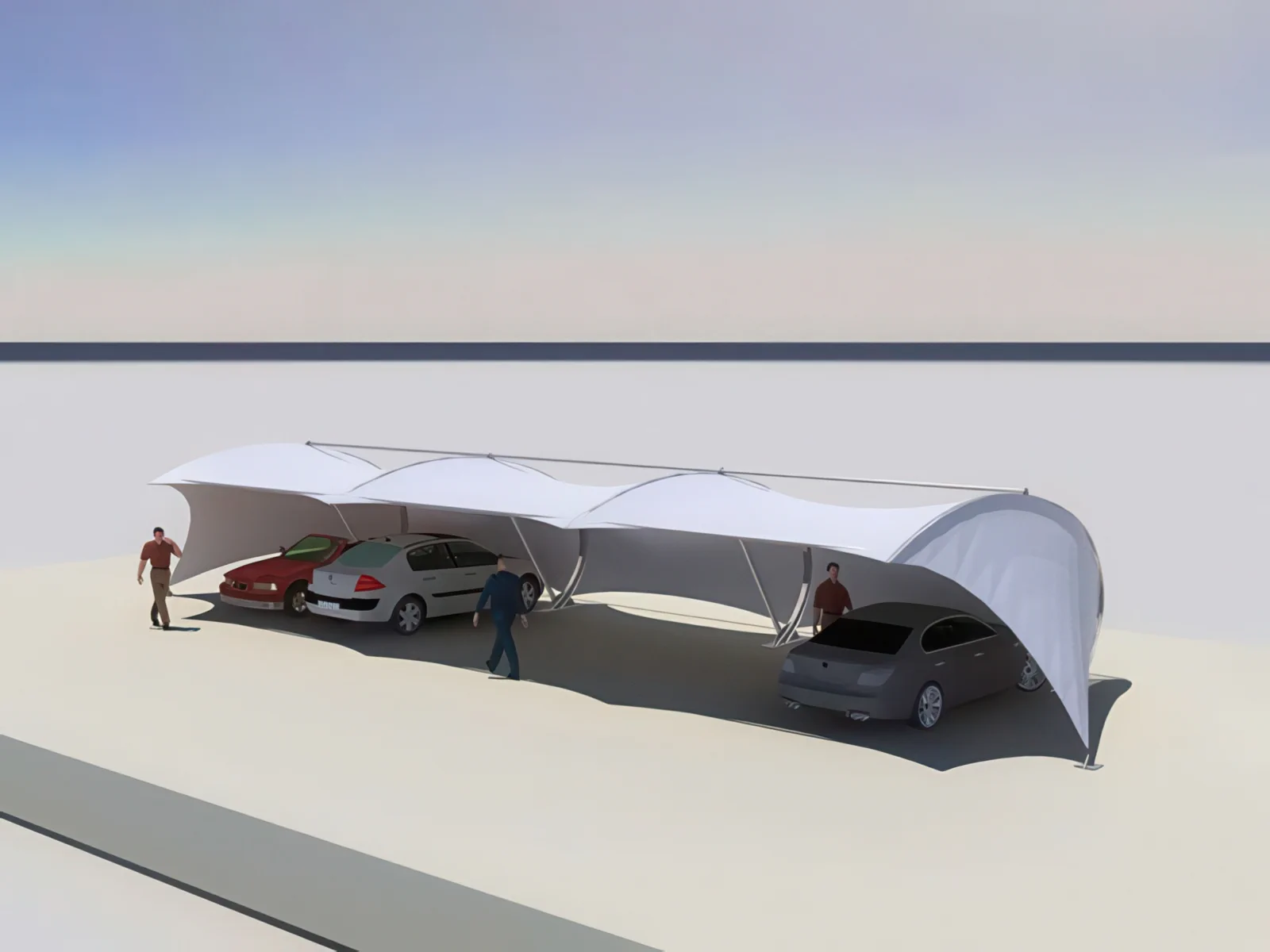 Навесы для автомобильных парковок проект 53