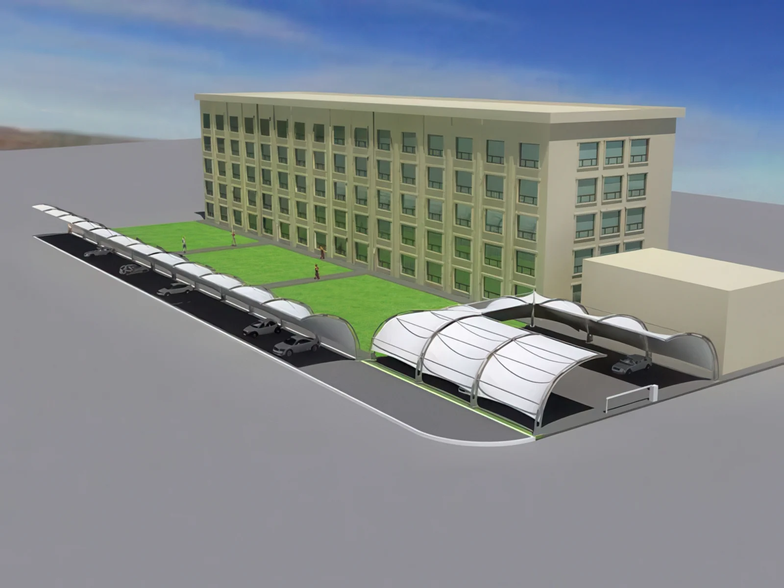 Навесы для автомобильных парковок проект 59