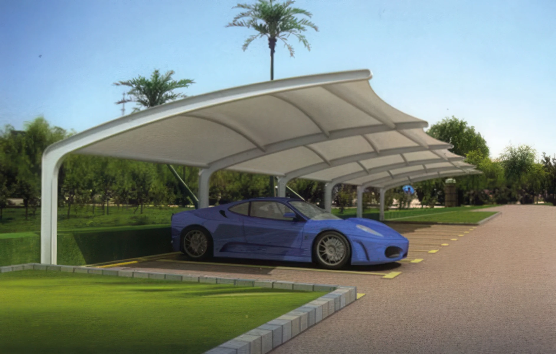 Навесы для автомобильных парковок проект 72