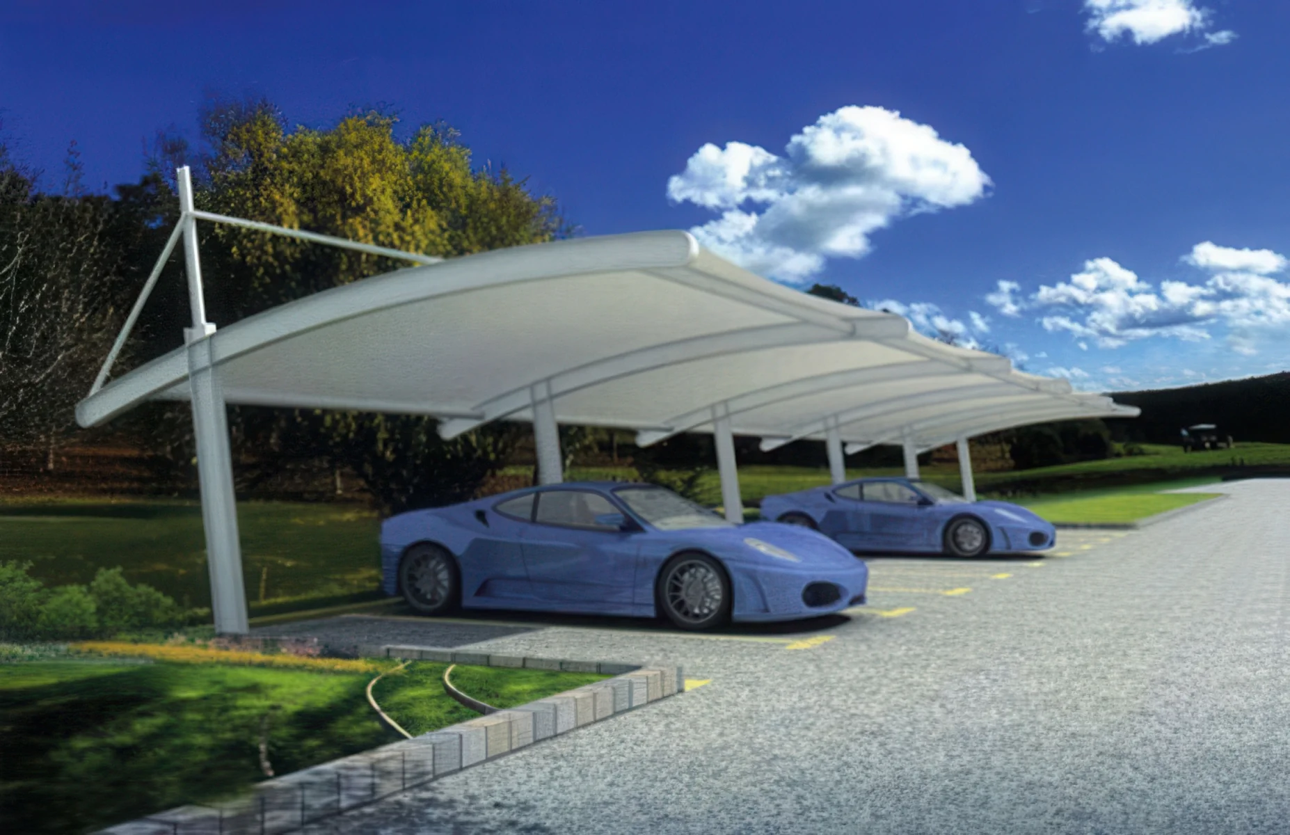 Навесы для автомобильных парковок проект 76