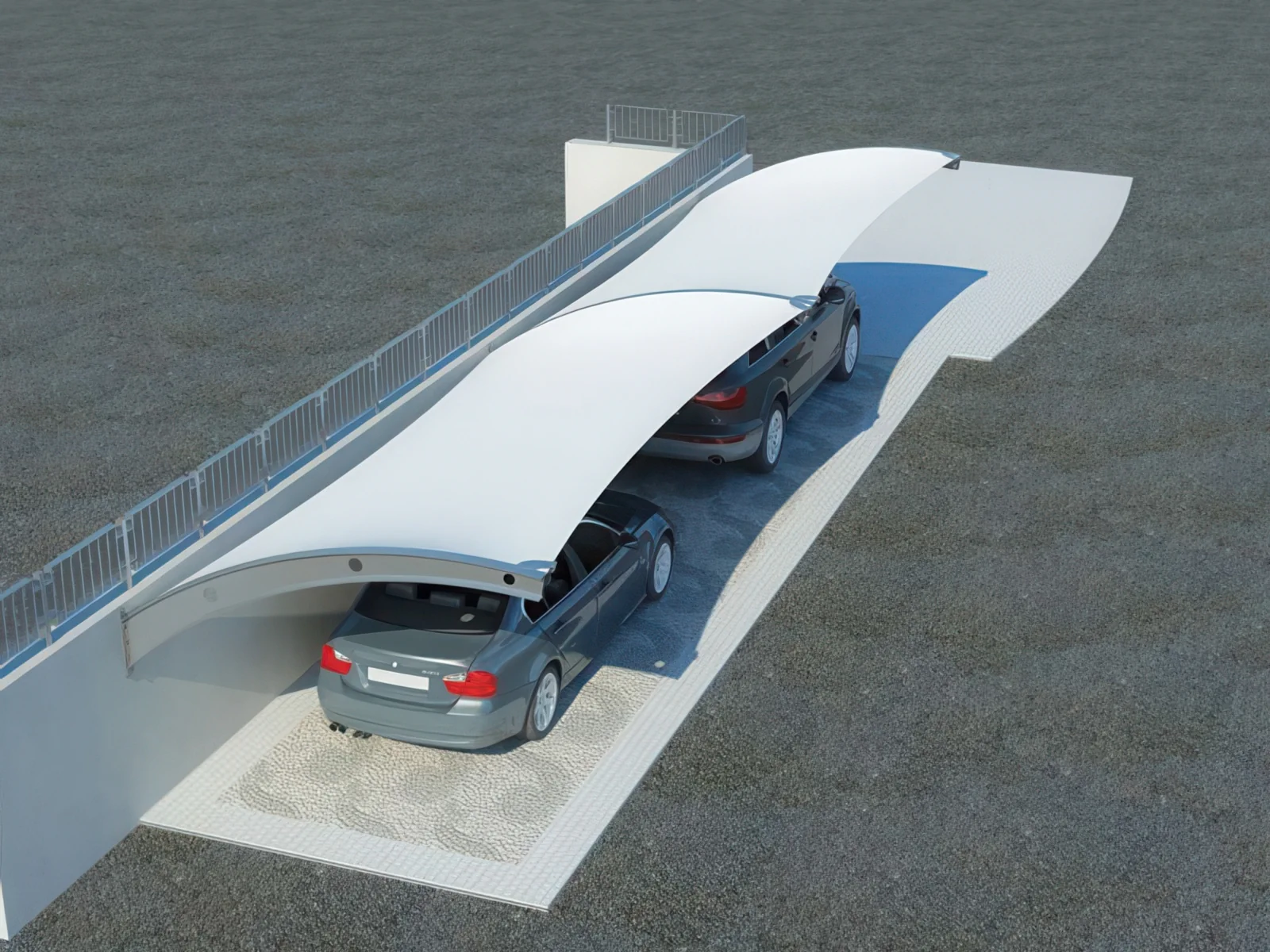 Навесы для автомобильных парковок проект 97