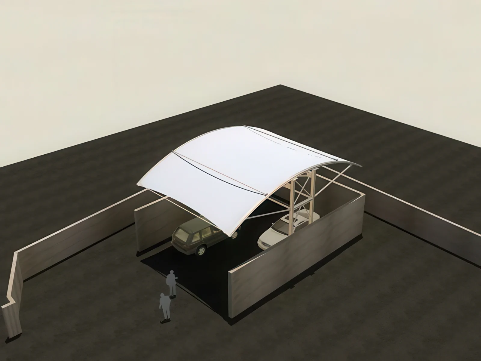 Навесы для автомобильных парковок проект 104