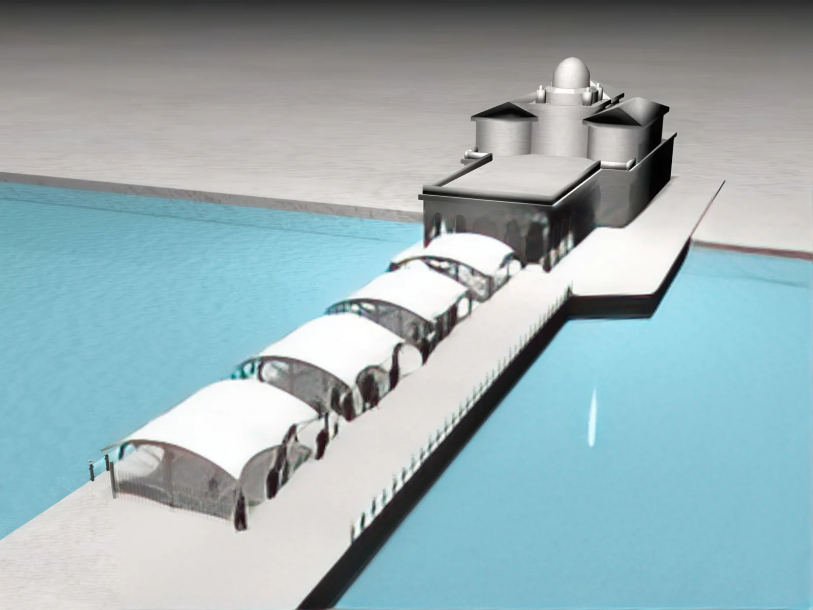 Навесы для пеших зон