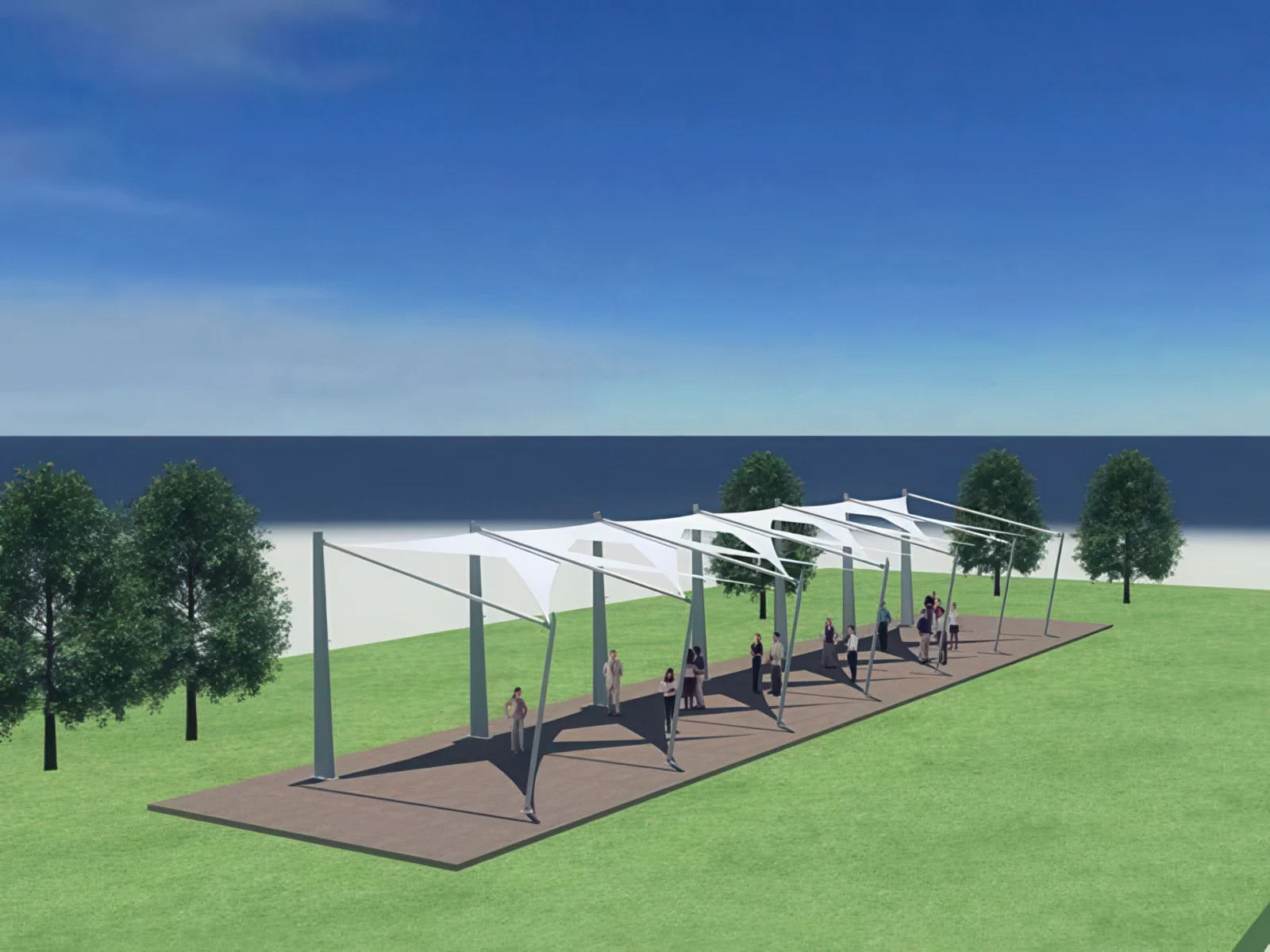 Навесы для пеших зон проект 18