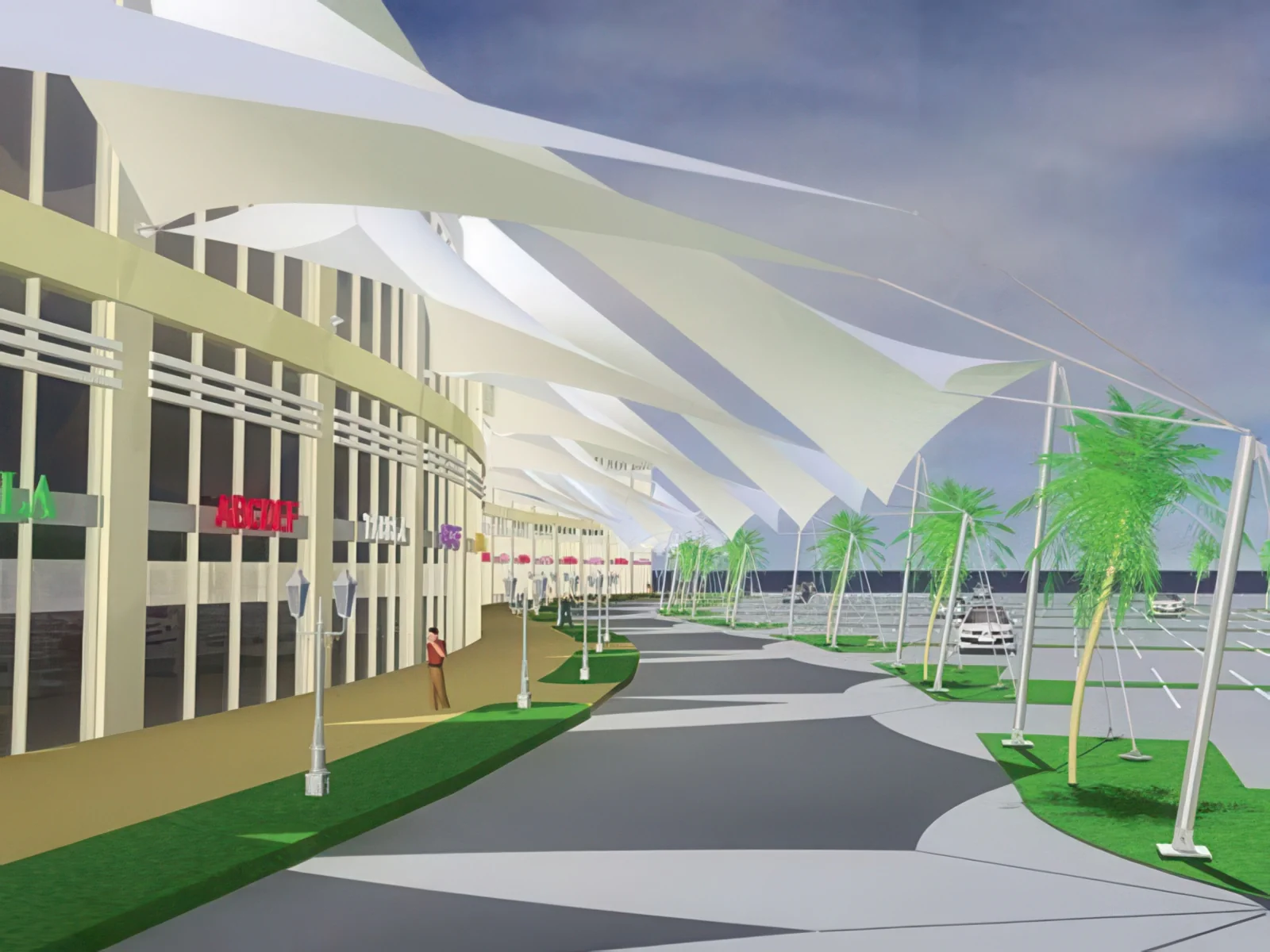 Навесы для пеших зон проект 24