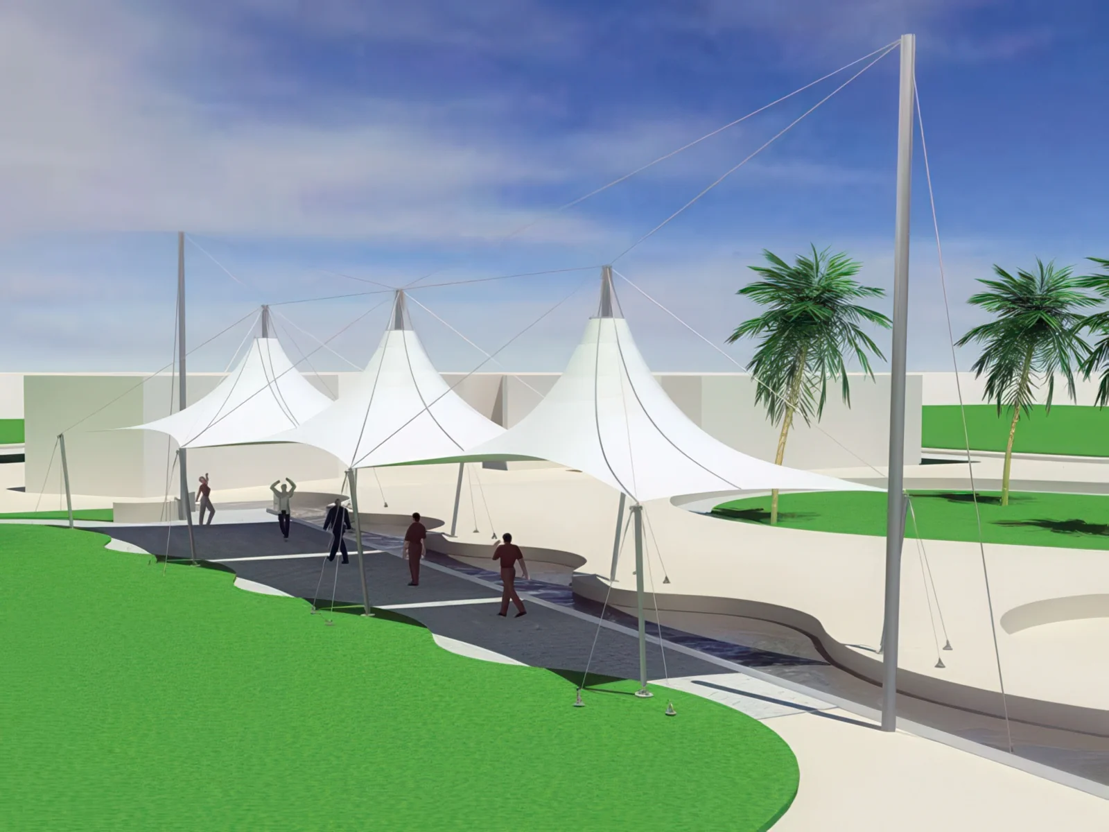 Навесы для пеших зон проект 27