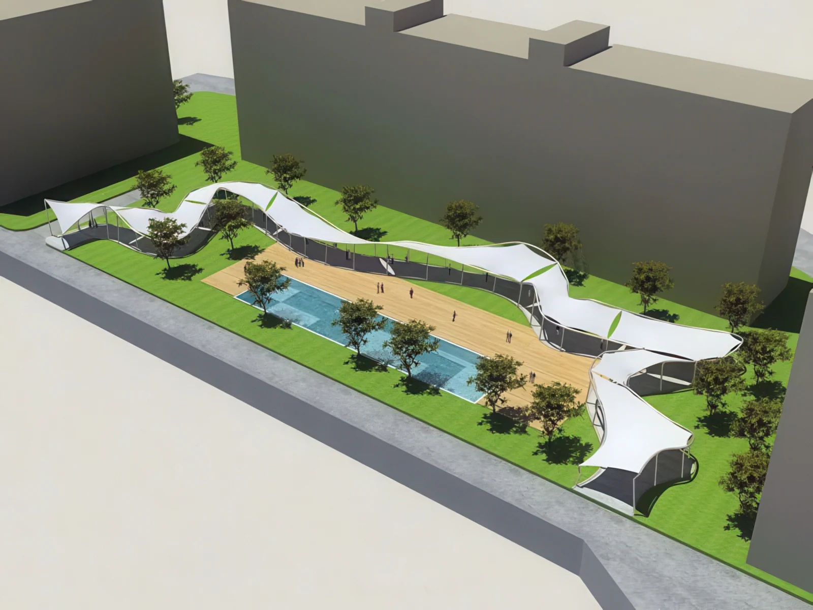 Навесы для пеших зон проект 28