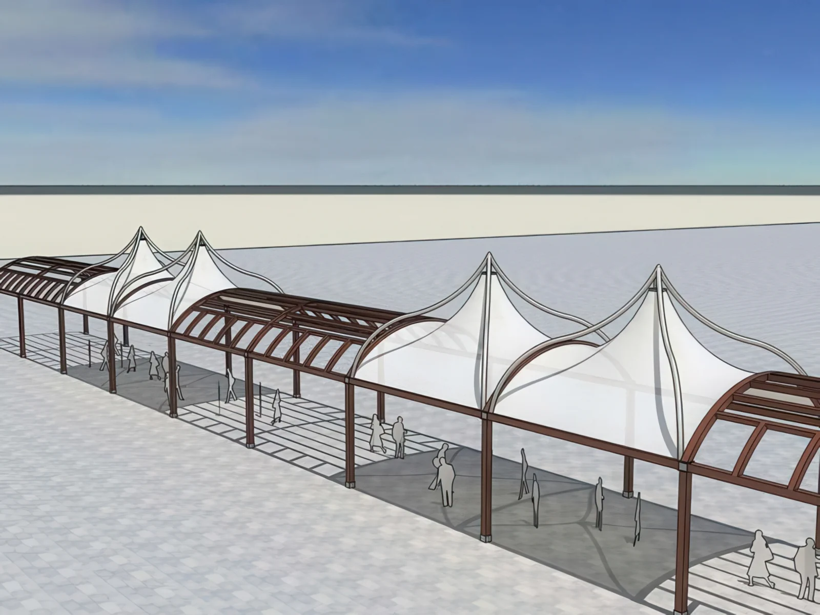 Навесы для пеших зон проект 29