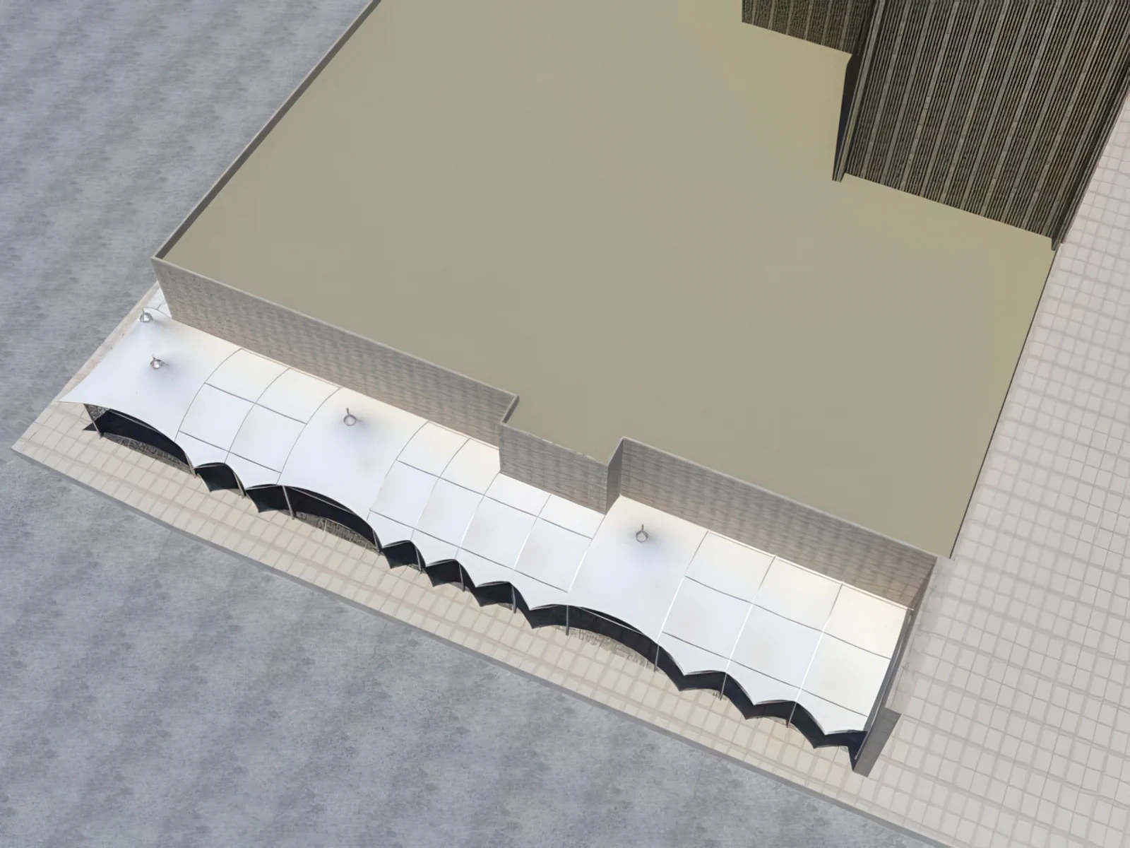 Навесы для пеших зон проект 46