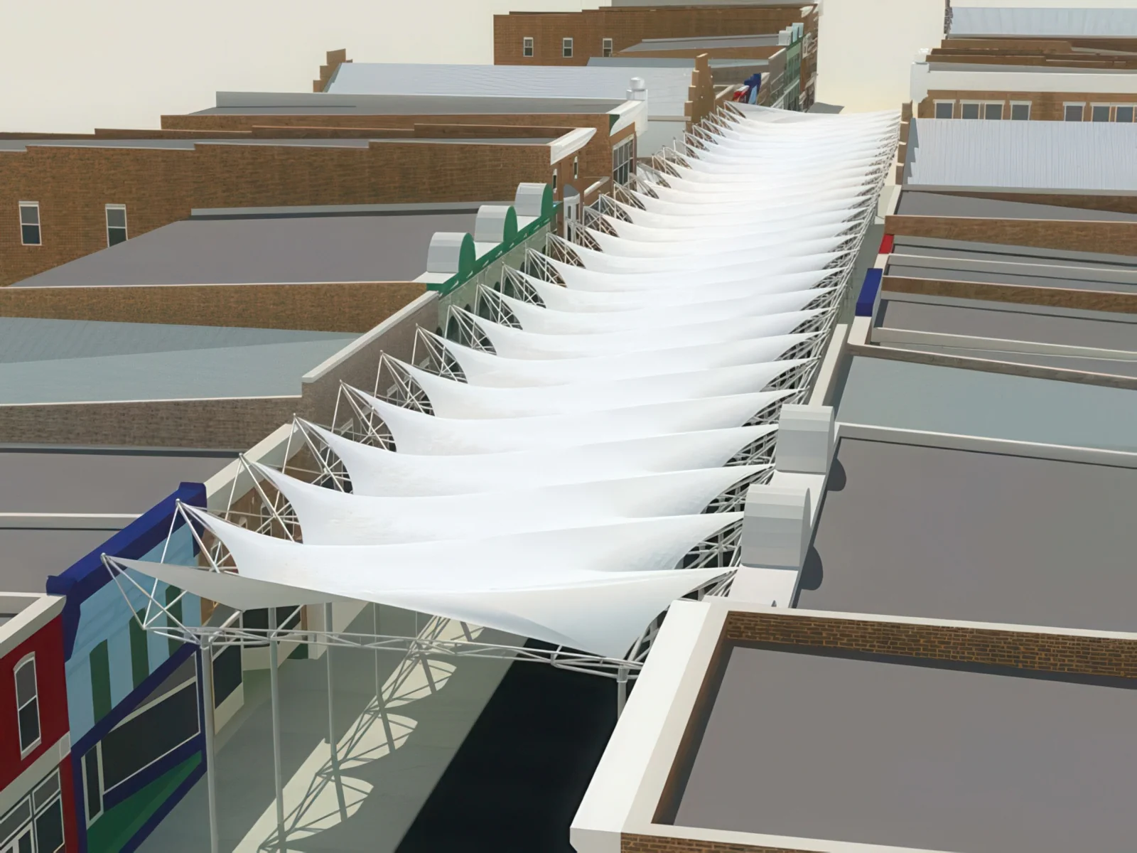 Навесы для пеших зон проект 47