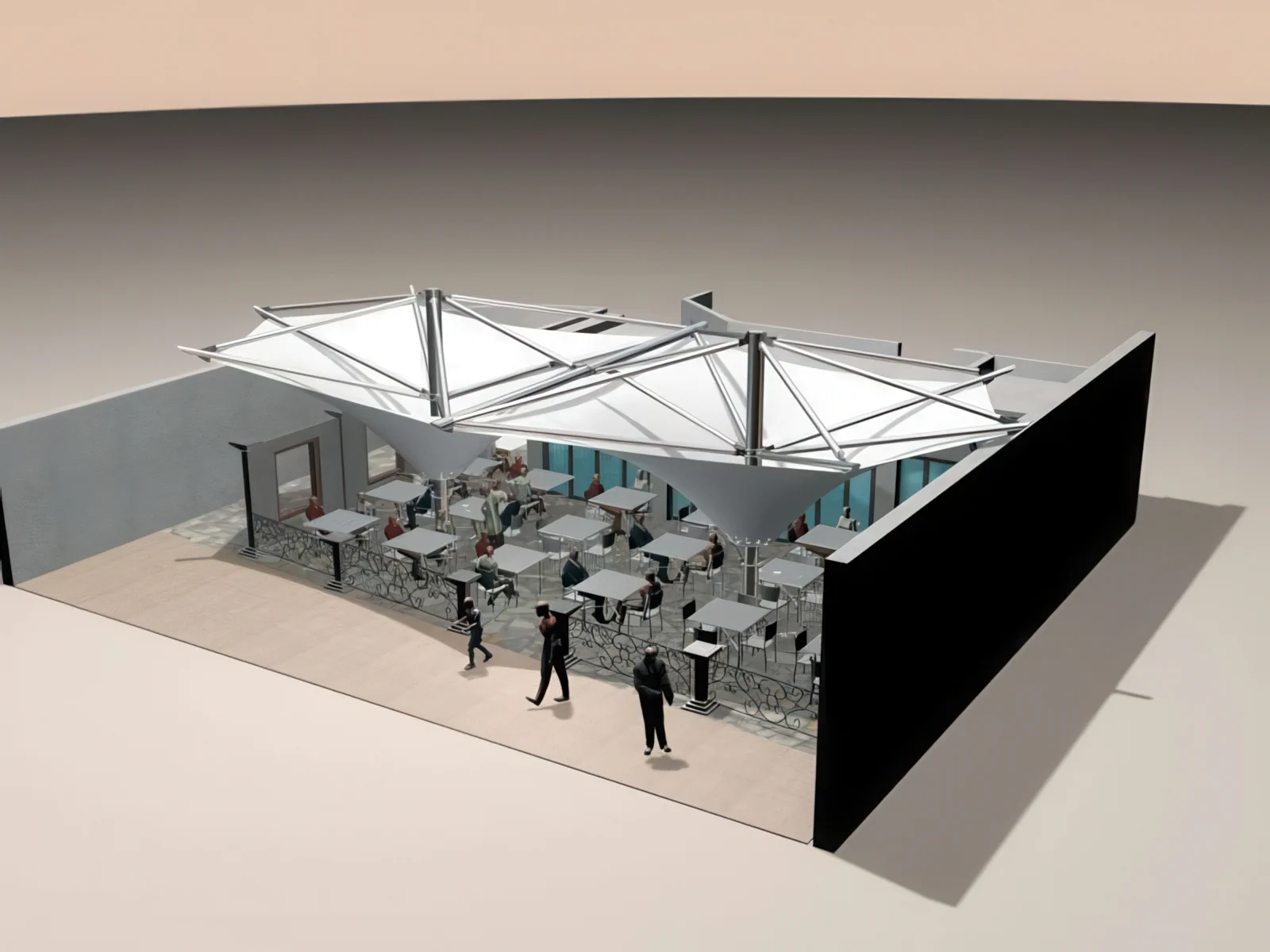 Тенты для ресторации проект 6