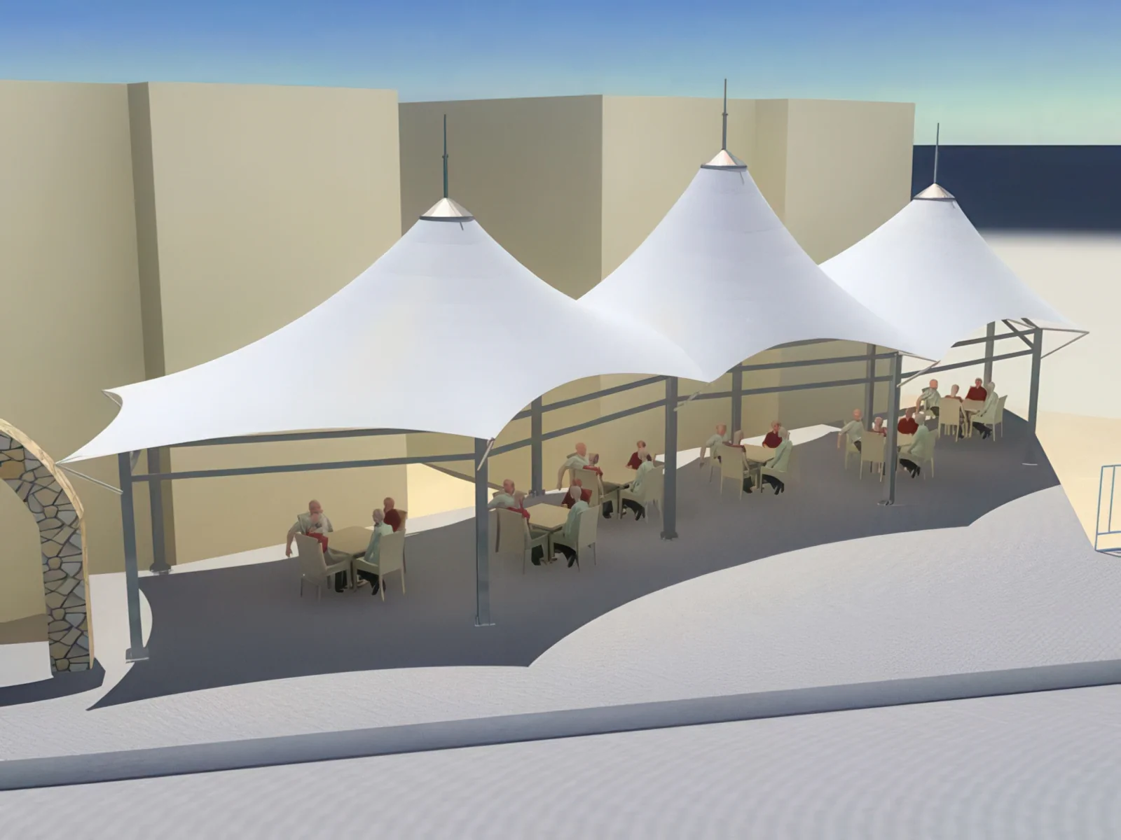 Тенты для ресторации проект 23