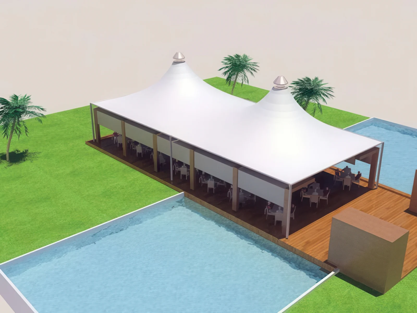 Тенты для ресторации проект 30