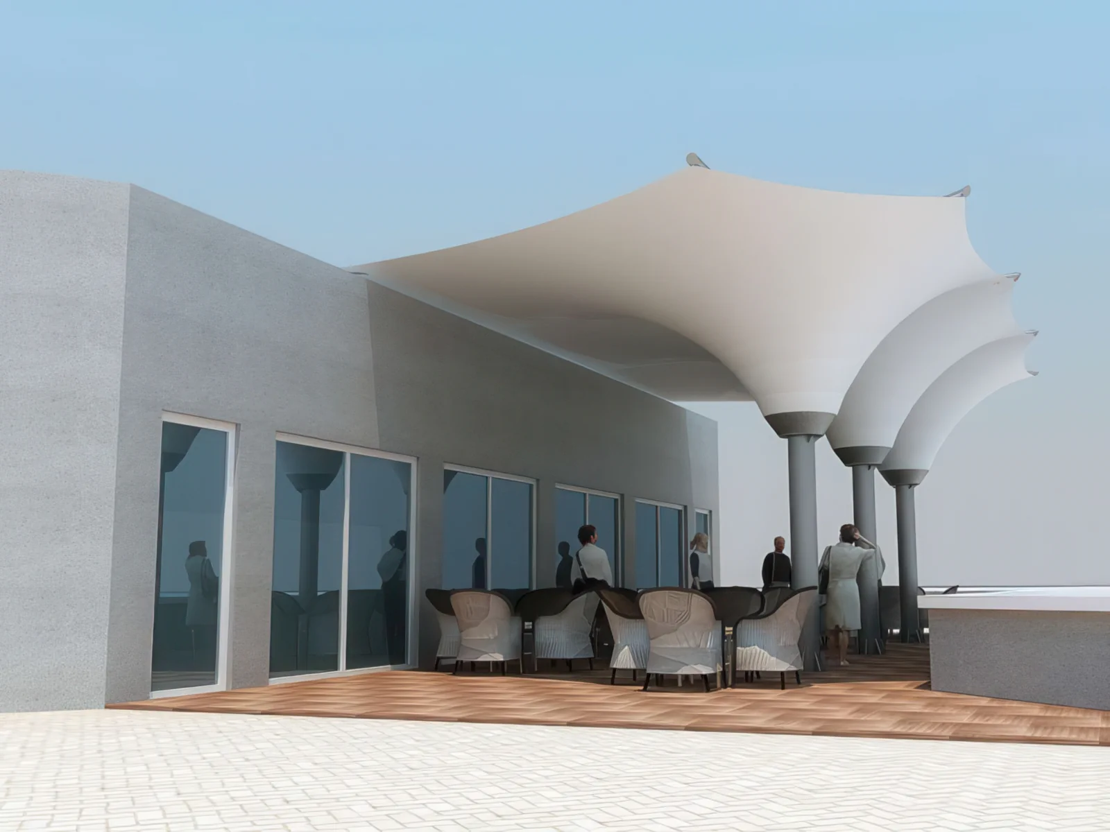 Тенты для ресторации проект 56