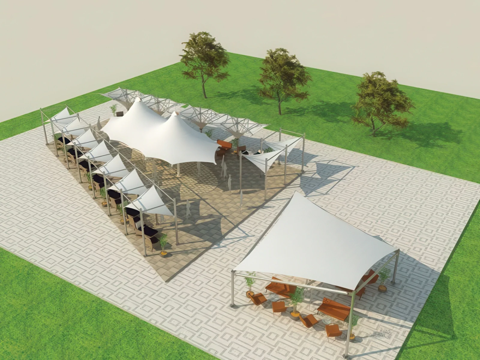 Тенты для ресторации проект 64