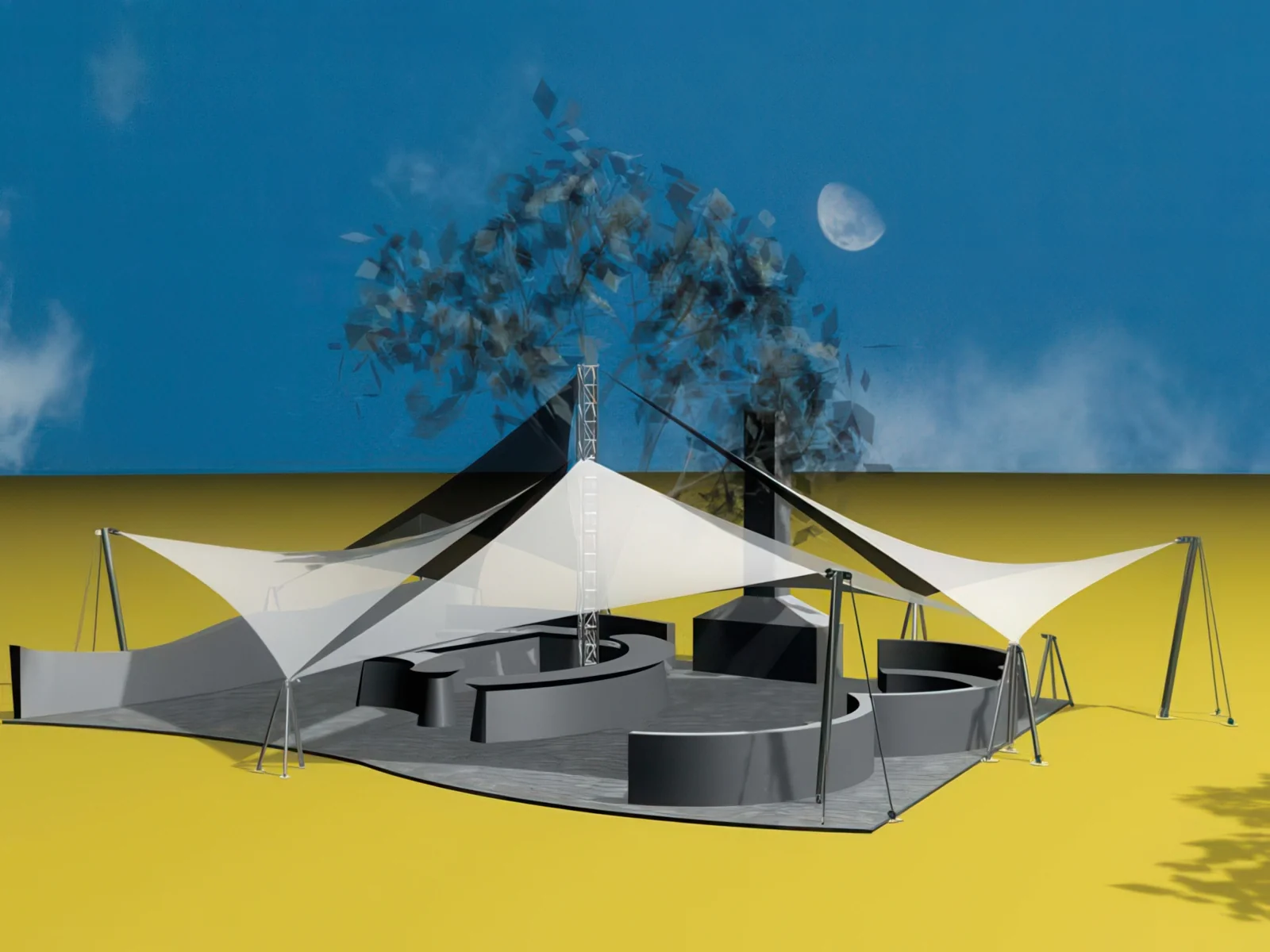 Тенты для ресторации проект 90