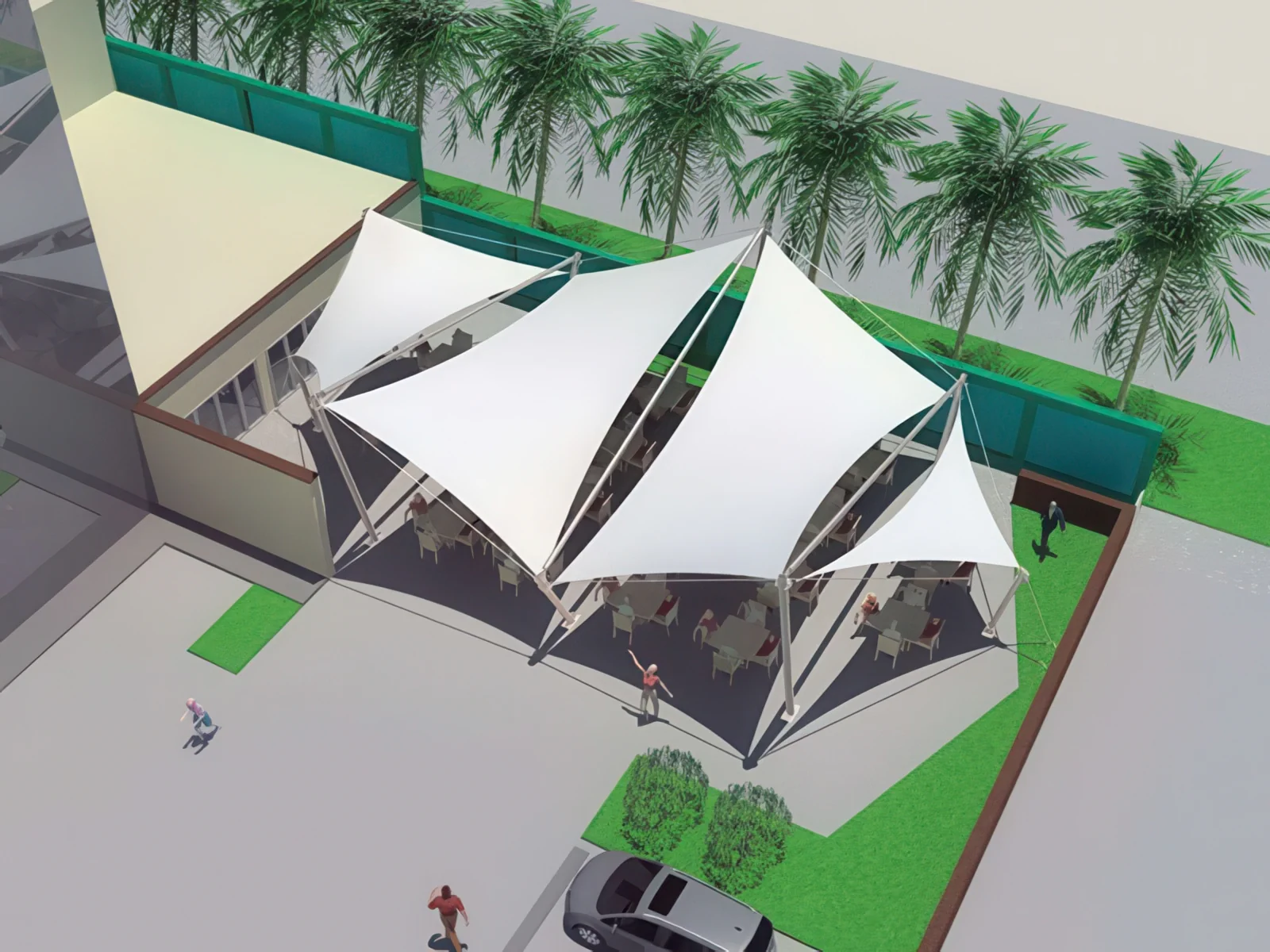 Тенты для ресторации проект 146