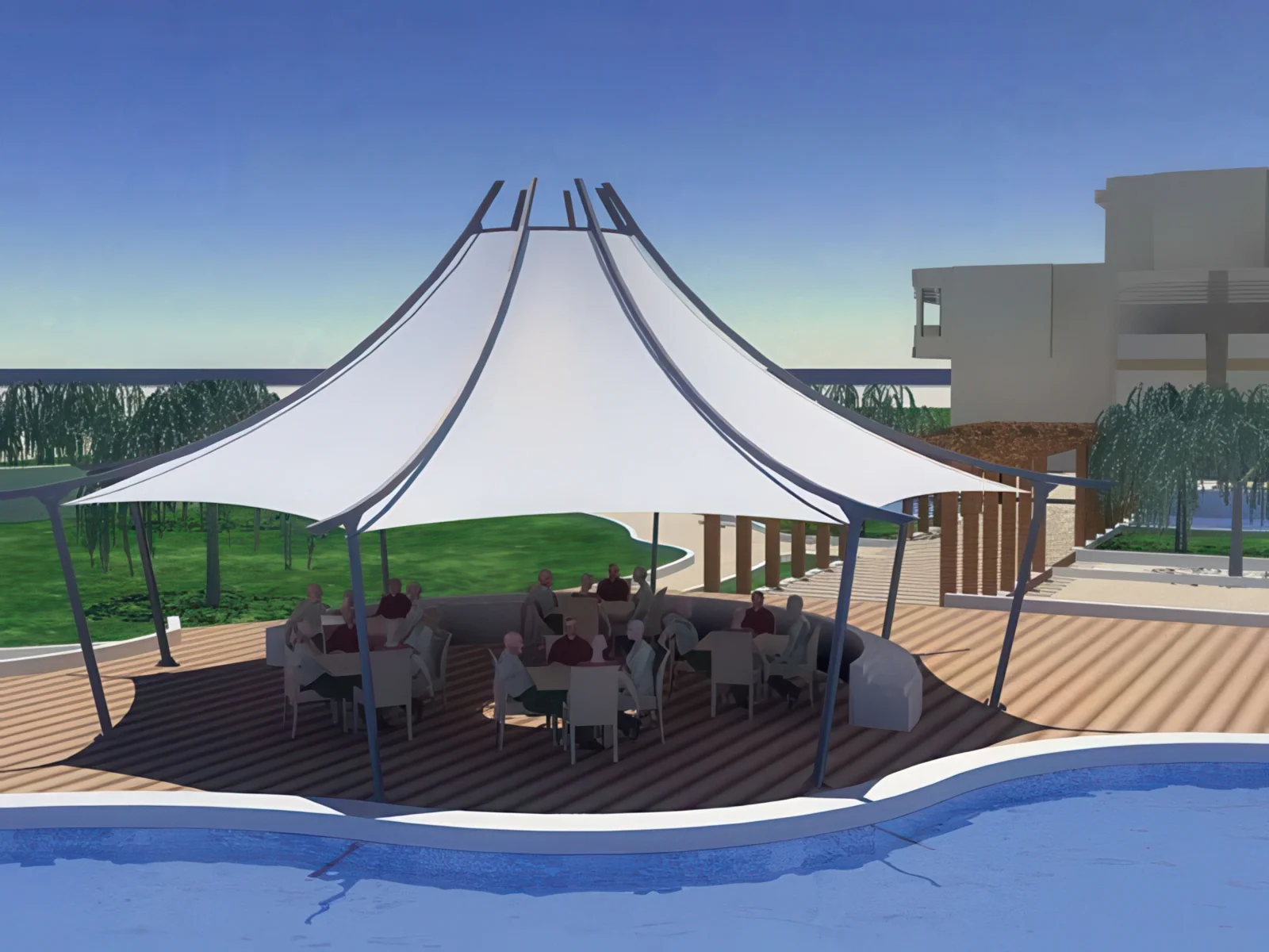 Тенты для ресторации проект 152