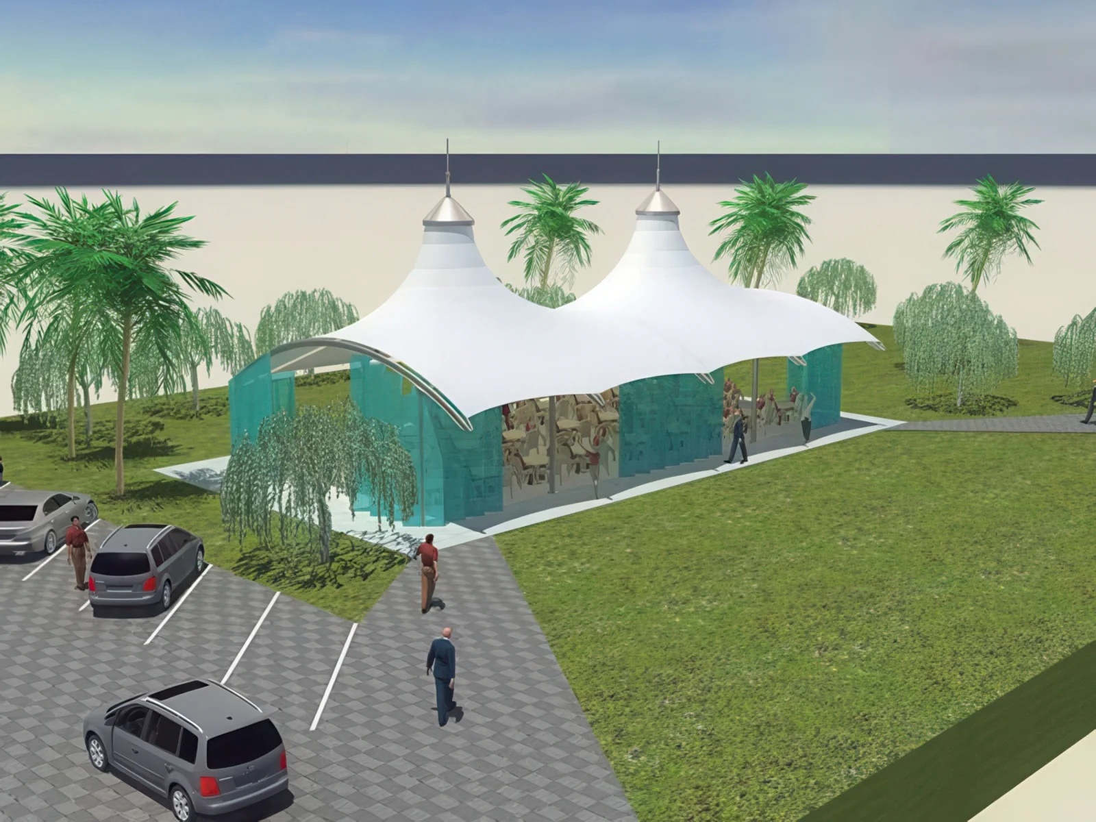 Тенты для ресторации проект 153