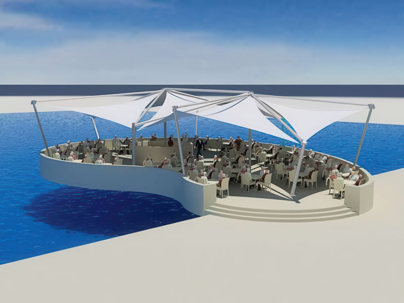 Тенты для ресторации проект 163