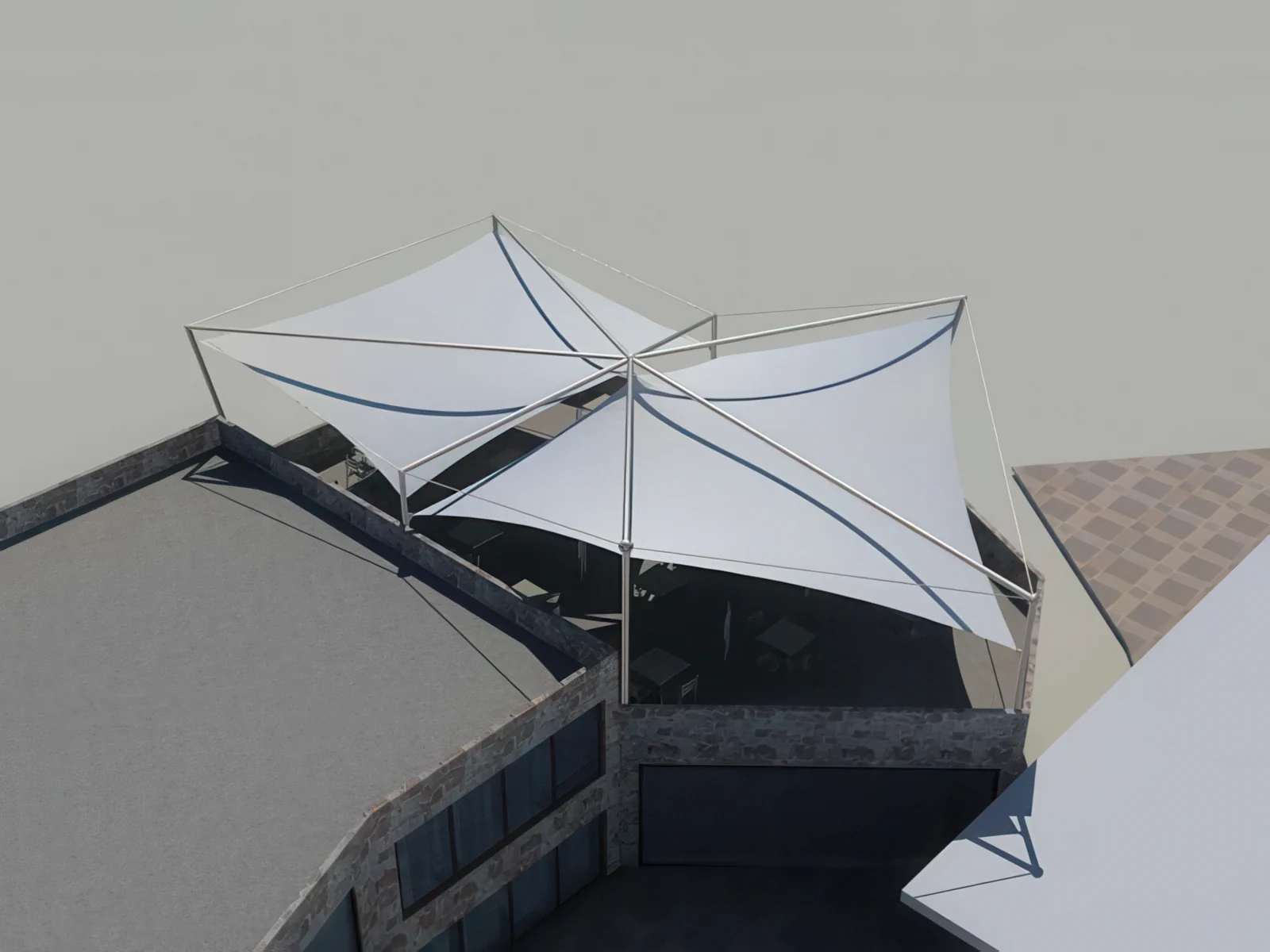 Навесы для крыш и балконов проект 58