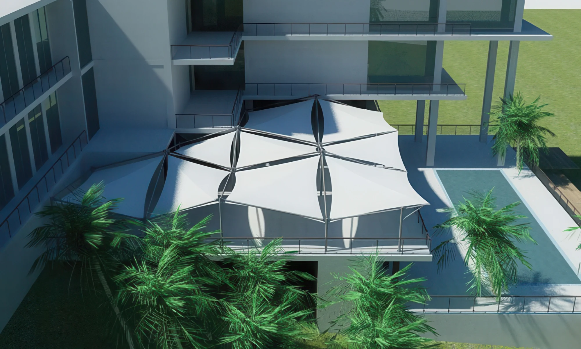 Навесы для крыш и балконов проект 77