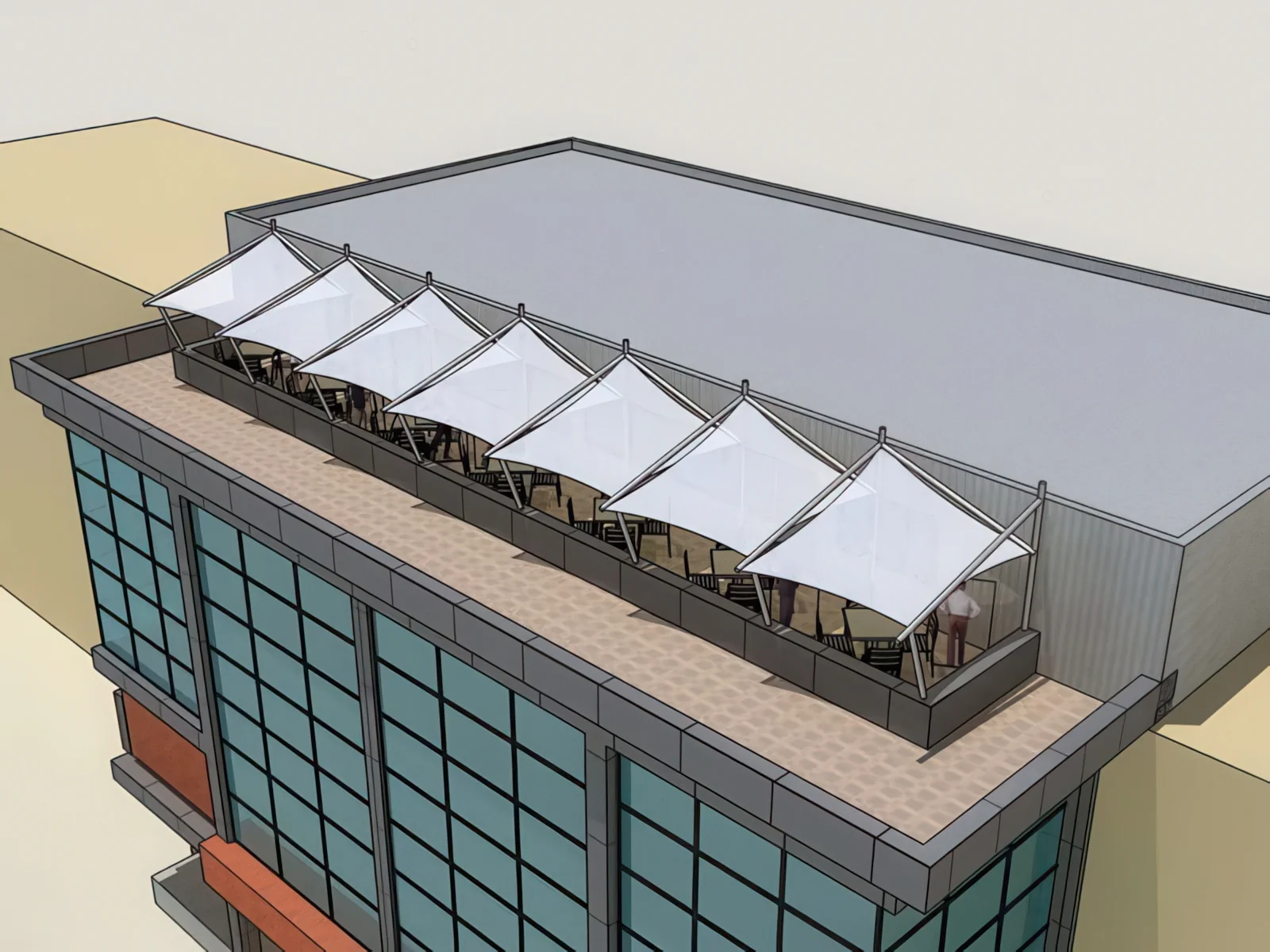 Навесы для крыш и балконов проект 150