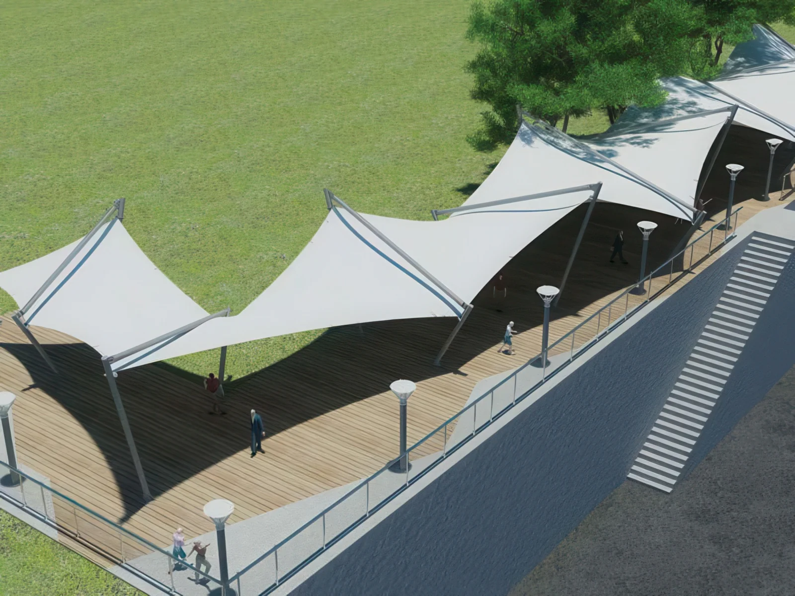 Теневые навесы проект 24