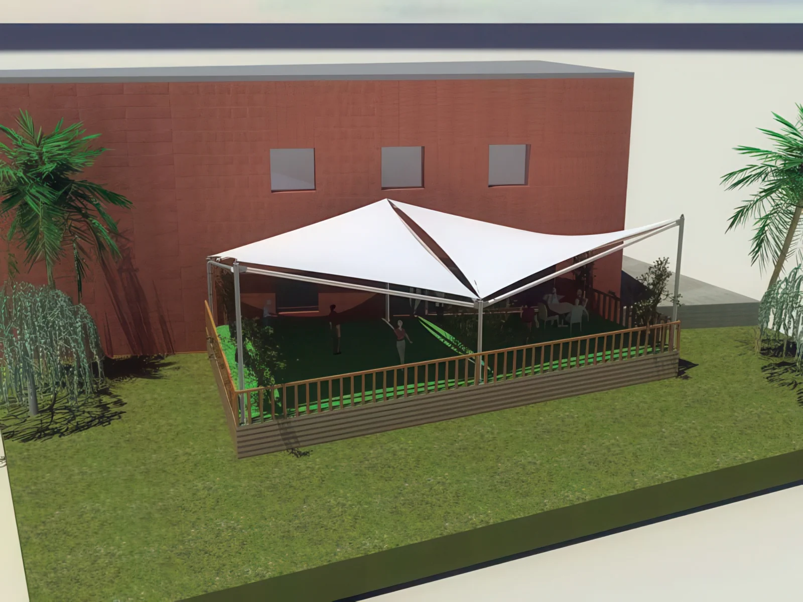 Теневые навесы проект 32