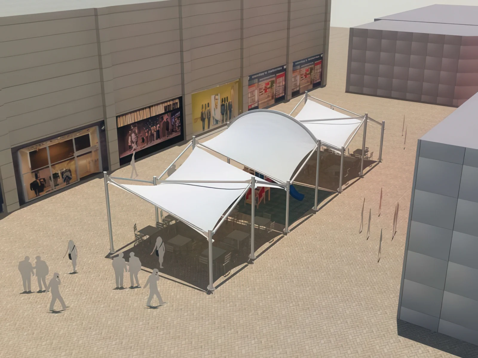 Теневые навесы проект 48