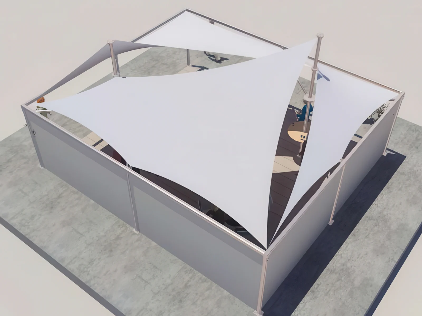 Теневые навесы проект 55