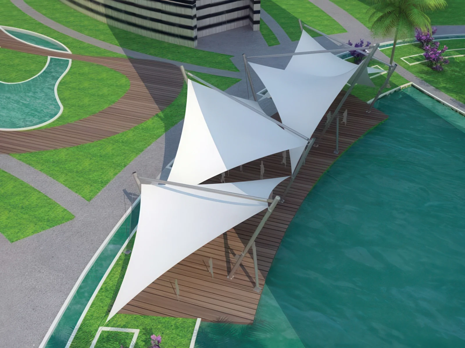 Теневые навесы проект 65