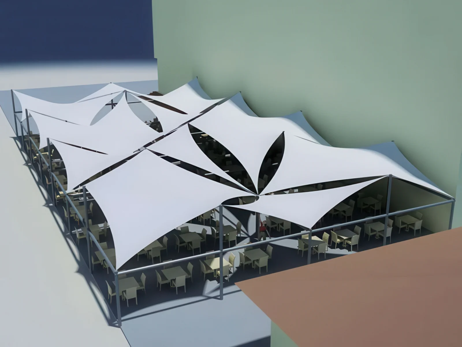 Теневые навесы проект 107